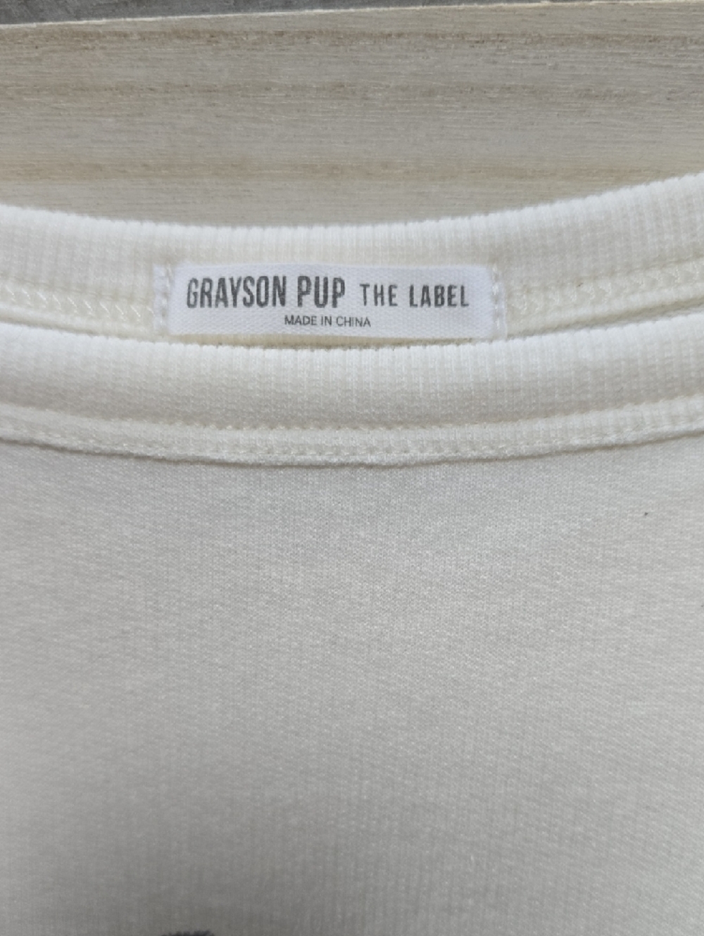 Cream "Roommate of the Year" Dog Sweatshirt - Casual Crewneck | Large - Picture 3 of 8